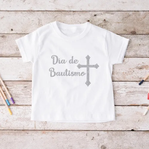 Vista 7 de Mi Bautizo Silver Glitter en Español Body de bautizo Regalo de bautismo Mono de bautismo para bebé