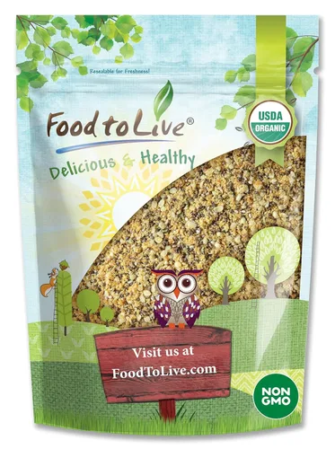 Food to Live Mezcla de semillas de lino, cáñamo y chía, 12 onzas de lino molido en frío, sin OMG, a granel. Rico en Omega 3 y fibra. Perfecto para