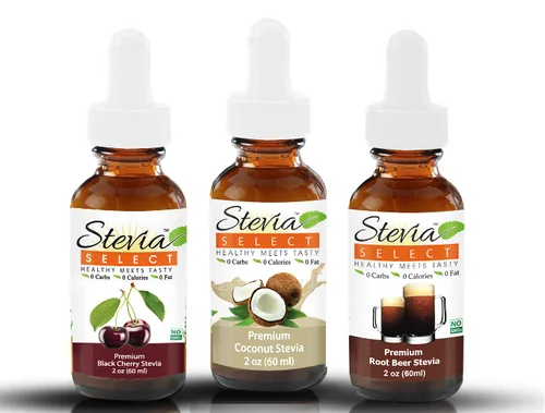 Stevia Select Stevia Drops Cerveza de raíz de cereza negra y líquido de stevia de coco – Paquete de sabores de stevia sin azúcar (3) botellas de 2