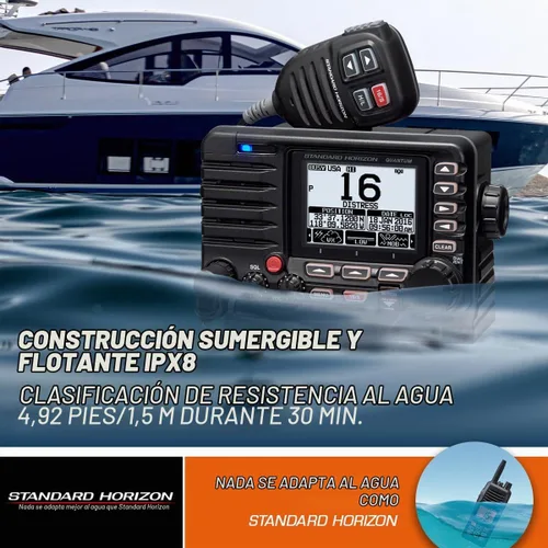 Vista 6 de Standard Horizon Quantum GX6000 VHF de montaje fijo de grado comercial