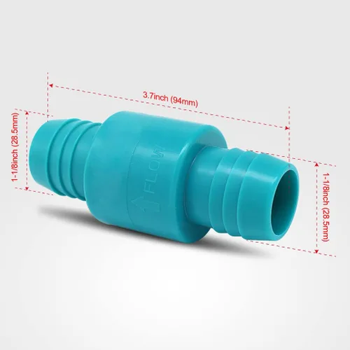 Vista 4 de Válvula de retención de 1 1/8 pulgadas, manguera marina de la bomba de sentina del barco en línea no una manera