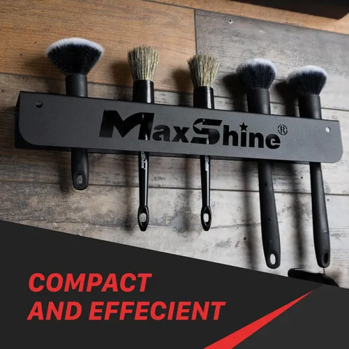 Vista 7 de Maxshine Soporte universal para cepillos de detalles, organizador de pared con capacidad para hasta 10 cepillos, construcción de hierro resistente