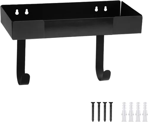 Vista 9 de Soporte de pared para tabla de planchar, colgador de tablero de acero inoxidable resistente para decoración y organización de lavandería, con cesta
