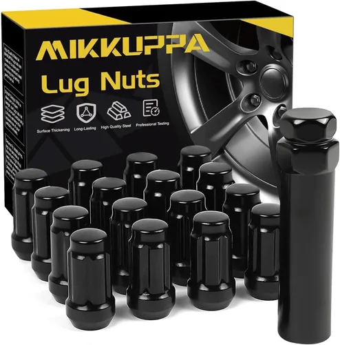 Vista 22 de MIKKUPPA 20 tuercas de llanta 1/2-20 – Repuesto para Jeep Wrangler 1987-2018, Liberty 2002-2012, Grand Cherokee 1993-2010 – Tuercas negras