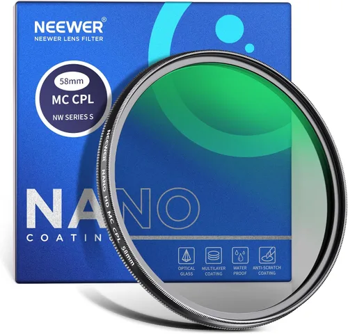 Vista 36 de NEEWER Filtro polarizador circular MC CPL de 1.693 in con nano multiresistente 24 capas con vidrio óptico HD para lentes, reduce
