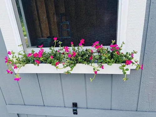 Vista 3 de Maceta moderna de canal de metal - Maceta rectangular para suculentas - Macetas para alféizar de 32" - Decorativa para interior/exterior, mesa