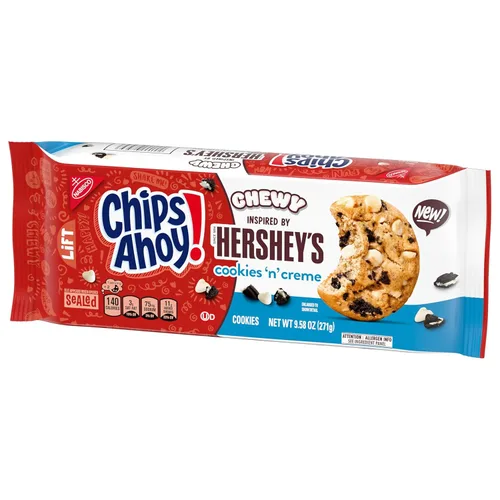 Vista 10 de CHIPS AHOY! Chewy Hershey's Cookies 'n' Creme - Galletas inspiradas en barra, 9.58 onzas