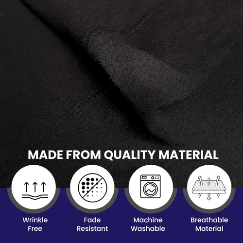 Vista 3 de Linteum Textile - Juego de sábanas de punto de jersey liso (negro, individual), 100% algodón, sábanas de camiseta, juego de ropa de cama para todas
