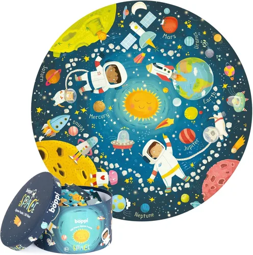 Vista 10 de boppi Round 150 Piece Jigsaw for Kids Aged 5-8 Educational Animals Around the World Puzzle with Continents & Animal Habitats Eco-Friendly