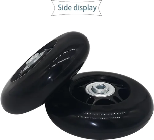 Vista 4 de Mute - Juego de ruedas de repuesto para maleta de equipaje de 3.15 pulgadas de diámetro exterior resistente al desgaste (3.15 x 0.94 pulgadas)