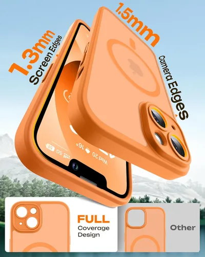 Vista 1002 de TOCOL Funda para iPhone 11, compatible con Magsafe, protección completa de cámara, imanes integrados, protección contra caídas, funda translúcida