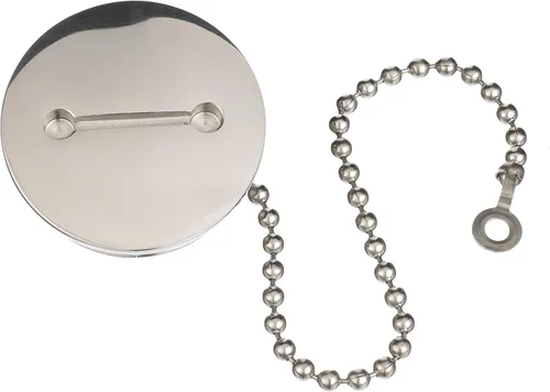 Vista 2 de Attwood Tapa de llenado de cubierta de acero inoxidable de 2 pulgadas con cadena, tapa de llenado de cubierta de acero inoxidable de 2 pulgadas