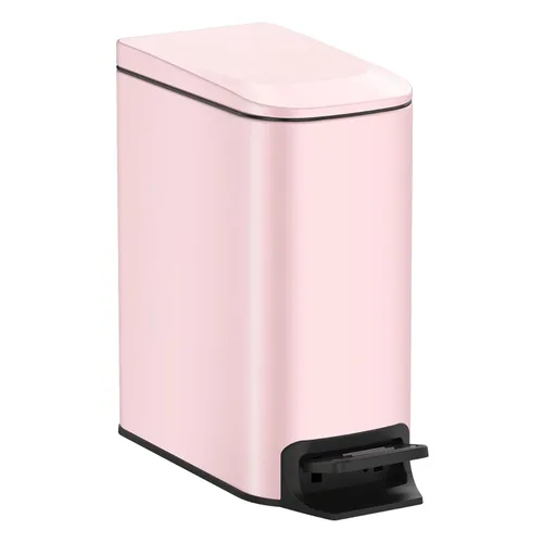 Vista 13 de TIPGO Cubo de Basura Delgado para Baño con Tapa de Cierre Suave, 6 Litros / 1.6 Galones, Cubo de Basura de Acero Inoxidable con Cubo