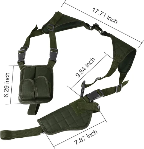 Vista 5 de Funda de hombro Xaegistac Airsoft Funda de hombro vertical general ajustable para la mayoría de tipos de pistolas