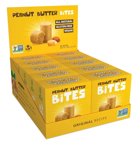 PASOKIN | Snack de mantequilla de maní natural, cremoso de PB Bites | Sin gluten, proteína vegana | Pacoca fabricado en Estados Unidos, 0.5 oz