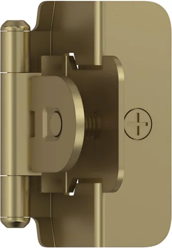 Vista 8 de Amerock BPR8701CZ Bisagra para gabinete Superposición doble desmontable de 1/4 pulgada (6 mm) Bronce champán Bisagra para puerta de gabinete
