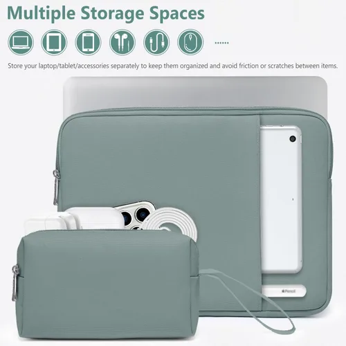 Vista 2 de HYZUO Funda para laptop de 13 pulgadas para MacBook Air 13 M4/M3/M2/M1 2025-2018, MacBook Pro 13 M2/M1 2025-2016, iPad Pro/Air 13, XPS 13, Surface