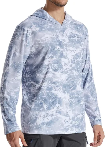 Vista 17 de LOOGU Camisa de camuflaje de caza para hombre, ligera, camisas de camuflaje para hombre, camisa de manga larga para pesca, senderismo, campamento