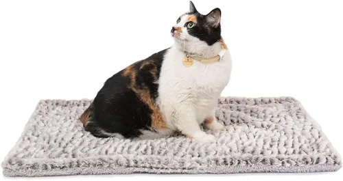 Vista 9 de Almohadilla autocalentable para gatos, cama para gatos de 22 x 17 pulgadas, alfombrilla térmica extra cálida para mascotas en exteriores e
