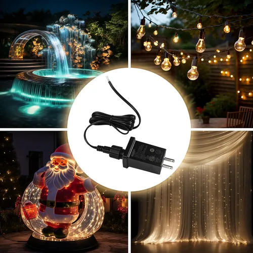 Vista 7 de HQRP Fuente de alimentación de clase 2 de 12 V, 1 A, 12 W, con cable de extensión, IP44, impermeable, de bajo voltaje, transformador LED de repuesto