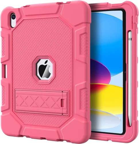 Vista 9 de Azzsy Funda para iPad 10.ª generación de 10.9 pulgadas, 2022, soporte integrado para lápiz Apple, funda protectora resistente a prueba de golpes