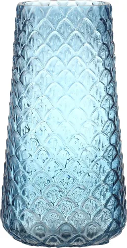 Vista 49 de Juego de 4 jarrones de vidrio transparente, pequeños jarrones para flores, florero para ramo, moderno jarrón de vidrio acanalado para sala de estar