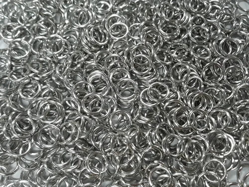 Vista 10 de Anillos de salto de aluminio brillante de 1 libra 14G 1/2" ID (más de 1150 anillos)