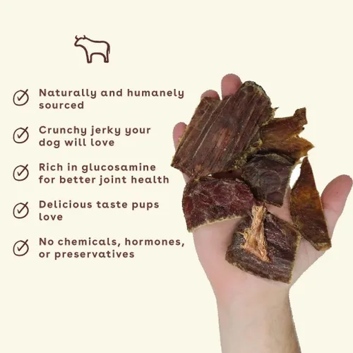 Vista 2 de Pupford Golosinas crujientes de carne seca para perros y cachorros, hechas en Estados Unidos, un solo ingrediente, sin rellenos