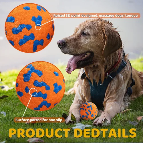 Vista 21 de Bolas para Perros, Bola de Juguete Indestructible para Perros Masticadores Agresivos, Bola Interactiva Duradera de Alta Elasticidad para Entrenar