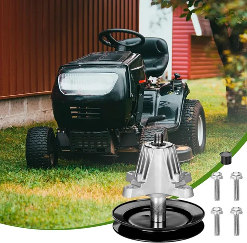 Vista 7 de Belleone 918-04822B Conjunto de husillo para tractor Craftsman Cub Troy Bilt Pony Bronco de 42 pulgadas, viene con todos los accesorios de montaje