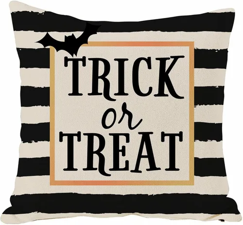 Vista 10 de JOOCAR Fundas de almohada de calavera de Halloween, diseño de esqueleto, divertida funda de cojín para sofá, decoración del hogar, 16 x 16 pulgadas