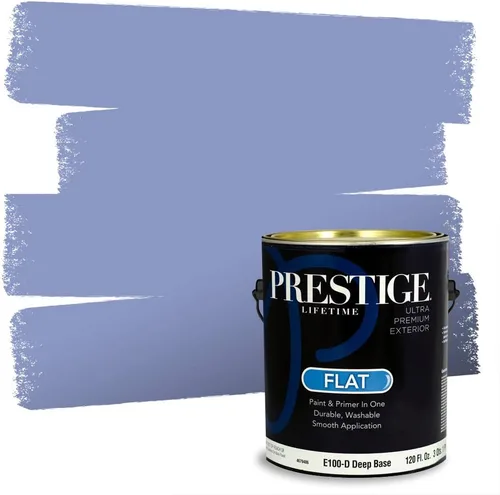 Vista 96 de Prestige Paints. - Base y pintura para exteriores en un solo galón, 1 galón. plano, comparable con Sherwin Williams Topsail.