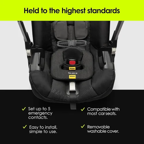 Vista 8 de Doona SensAlert - Alerta de asiento de coche para niños, compatible con asiento de automóvil y cochecito Doona