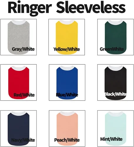 Vista 4 de Camiseta sin mangas para perro, camisas de algodón para perros, camisetas sin mangas, suave, transpirable, fresca para perro, ropa para mascotas