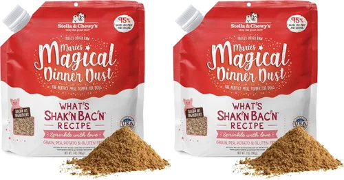 Vista 15 de Stella & Chewy's - Marie's Magical Dinner Dust - Premiun de comida para perros de tocino en polvo seco congelado con frutas y verduras orgánicas