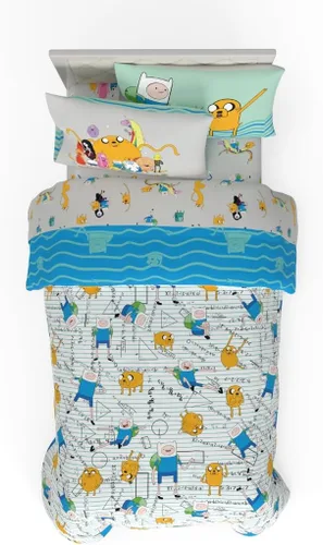 Vista 50 de Juego de ropa de cama clásico retro arcoíris de los Cariñositos, 7 piezas, edredón y sábanas supersuaves con funda de almohada, tamaño matrimonial