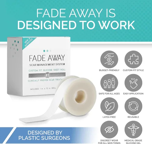 Vista 7 de Láminas de Silicona para Cicatrices Clínicamente Probadas – Cinta de Grado Médico para Cirugía, Cesárea, Queloides y Cicatrices de Abdominoplastia