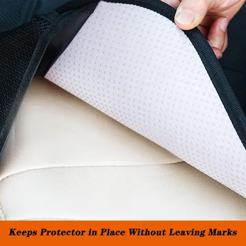 Vista 3 de Protector de asiento de automóvil, protector de asiento acolchado de goma antideslizante para asientos infantiles, protector de asiento de automóvil
