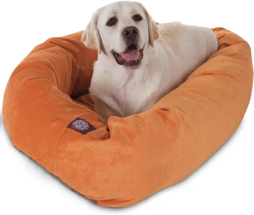 Vista 44 de Majestic Pet Cama para perros calmante de microterciopelo de 24 pulgadas, lavable – Cama redonda suave y acogedora para perros con soporte