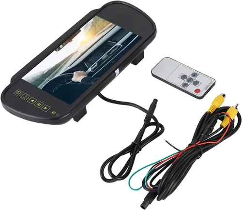 Monitor de visión trasera del coche, 7 pulgadas LCD pantalla de respaldo de la cámara del espejo del monitor para la cámara de visión trasera