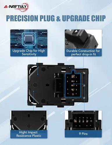 Vista 3 de 901124 Interruptor de espejo eléctrico compatible con Chevy Silverado 1500 2500 Suburban Tahoe 2000 2001 2002, GMC Sierra Yukon, reemplazo