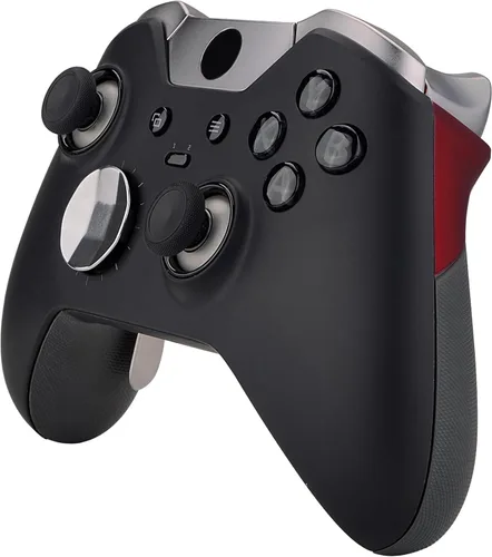 Vista 6 de eXtremeRate Rieles laterales derecho izquierdo de goma suave al tacto, empuñaduras de mango trasero de repuesto, paneles traseros, kits de placas