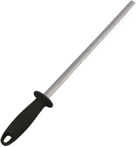 Vista 7 de Varilla afiladora de cuchillos profesional de acero de diamante de 5 pulgadas Cocina, hogar o caza Master Chef, Hunter o Home Gourmet - Varilla