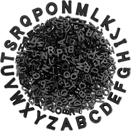 Vista 12 de Augshy 700 piezas de cuentas de letras blancas del alfabeto para hacer manualidades DIY (6 mm)