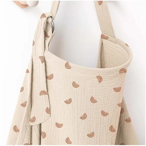 Vista 9 de MairMore Mantas de muselina para lactancia, cobertor de privacidad para lactancia con cuello en arco para mamá y bebé, delantal de lactancia