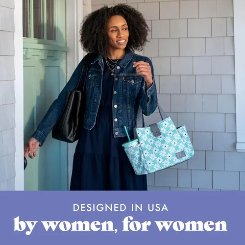 Vista 6 de Fit & Fresh Bolsa de almuerzo para mujer, bolsa de almuerzo aislada para mujer, para el trabajo, a prueba de fugas y resistente a las manchas