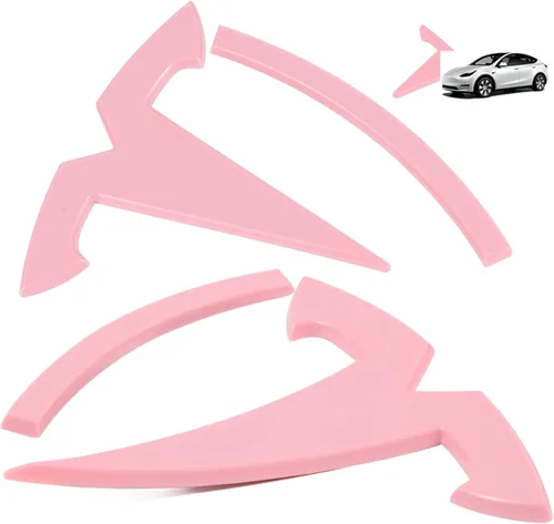 Vista 13 de Nanaholy Accesorios para Emblema de Tesla Model Y Adhesivo 2PIEZAS/Set 2024 2023 2022 2021 2020, No es Compatible con la Nueva Versión Model Y Negro