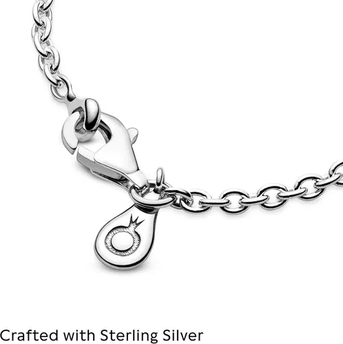 Vista 4 de Pandora Cable Chain Necklace- Classic Chain Necklace with Lobster Clasp - Great Gift for Women - Sterling Silver Adjustable Necklace, With Gift Box