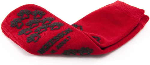 Vista 6 de McKesson Unisex Non-skid Slipper Socks Adult Sz. 7.5 to 10 Red