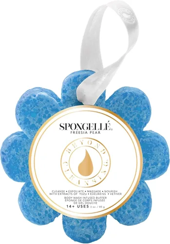 Vista 13 de Spongelle Beach Grass Wild Flower Buffer Body Scrubber Esponja de baño y ducha para mujeres Exfoliante con esponja infundida de gel de baño